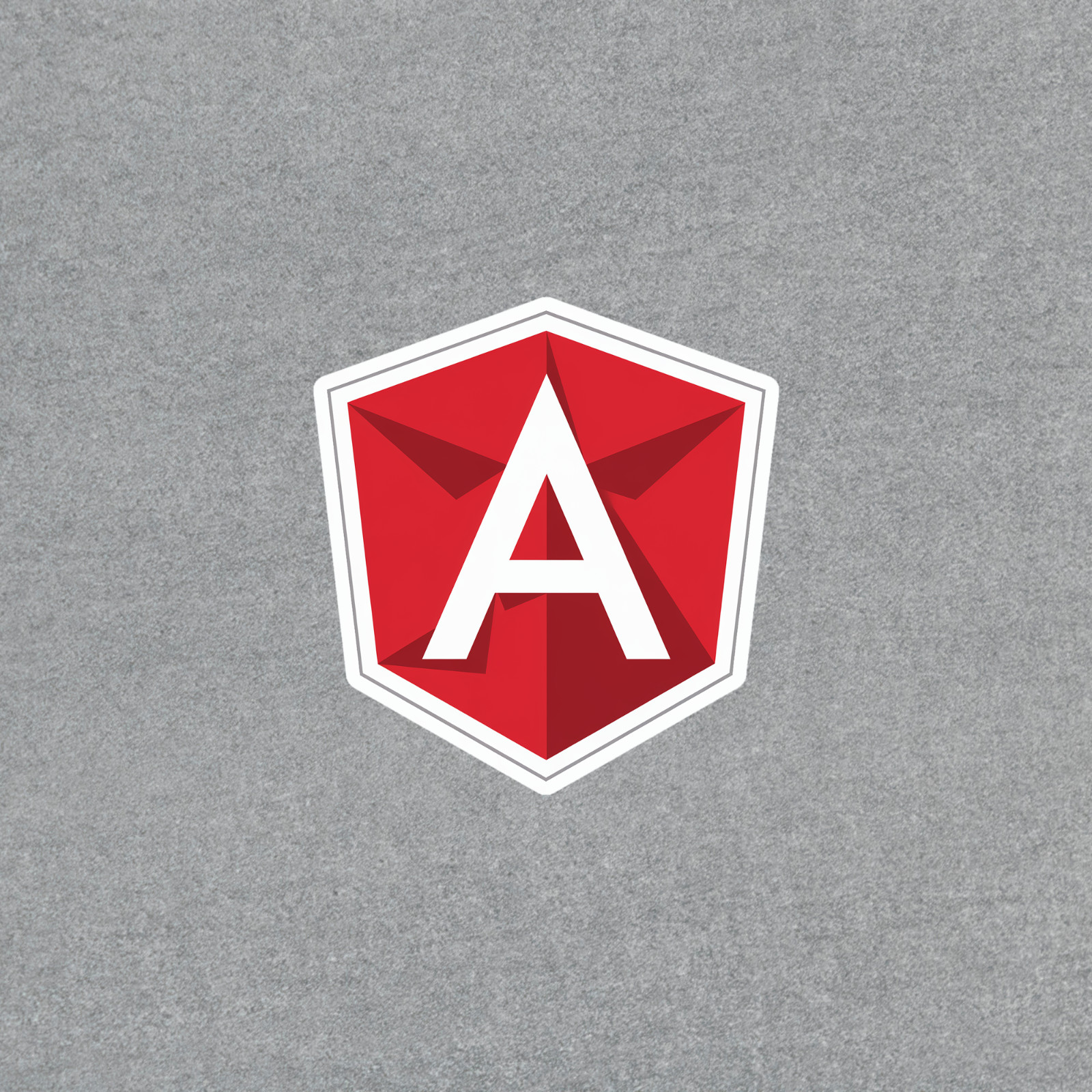 Angular JS Red Hexagon Vinyl Sticker – Programming Logo Decal #5802