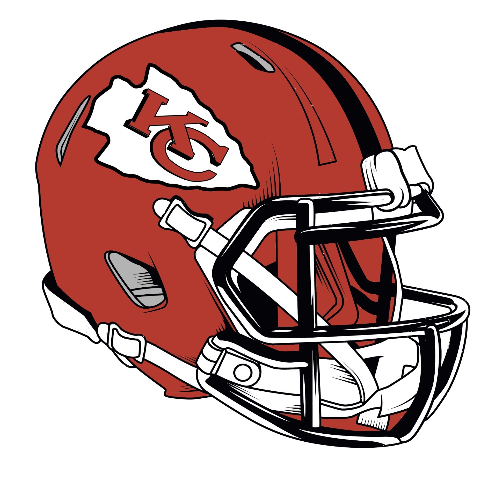 Kansas City Chiefs Helmet Sticker Logo Football Waterproof Vinyl Decal DieCut