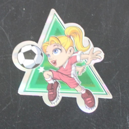Soccer Girl 2003 Y2K ODM Brand Imports Prism Holo Girl Power Vending Sticker
