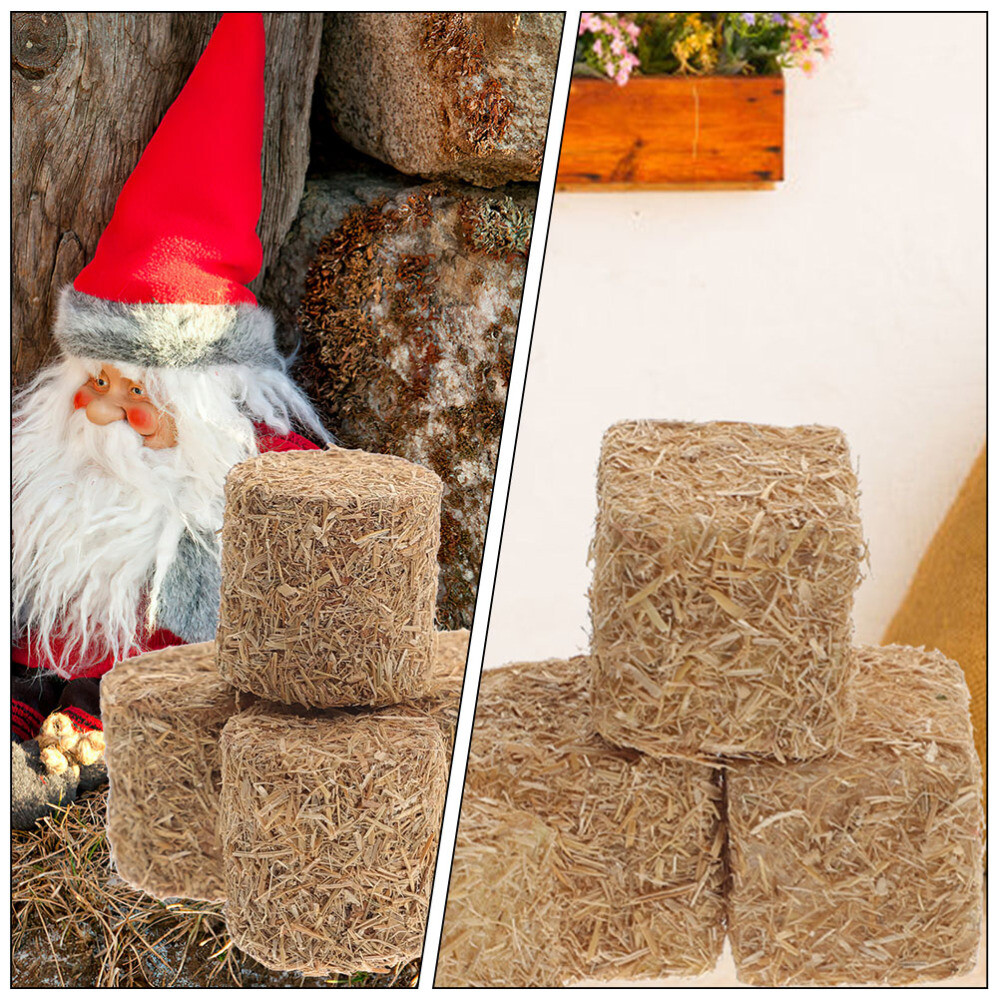 Mini Cylinder Bales Cube Bales Rectangular Bales Mini Hay Bales for Scene Decor