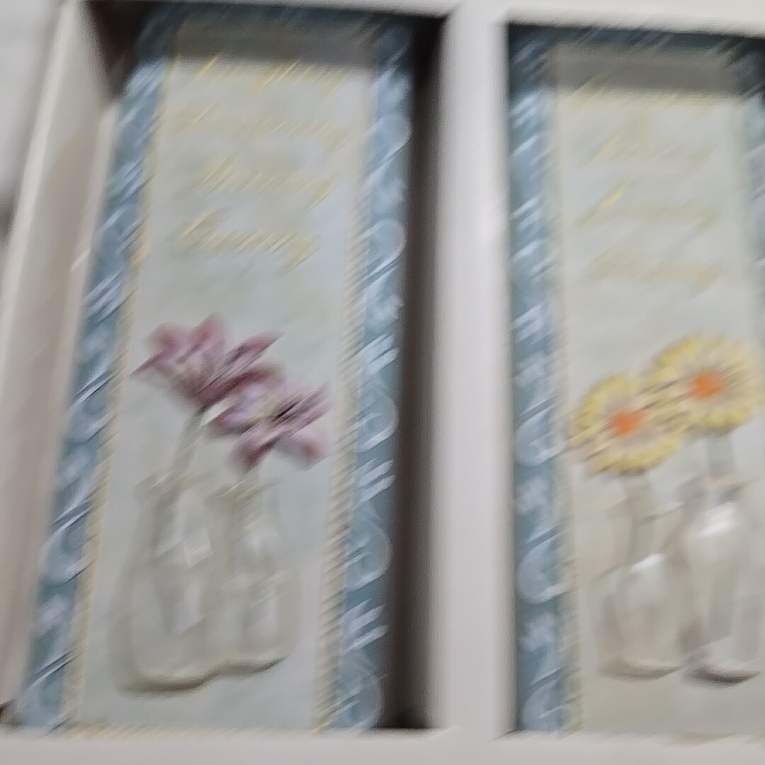 Set Of 2 Cute Resin Floral Flower Wall Hanging Plaques Home Decor 8" x 3" New