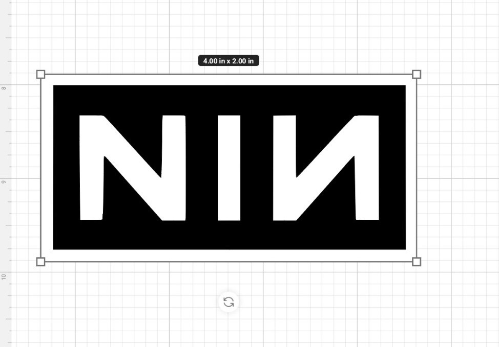NIN Nine Inch Nails Logo 4" Wide Color Vinyl Decal Sticker BOGO