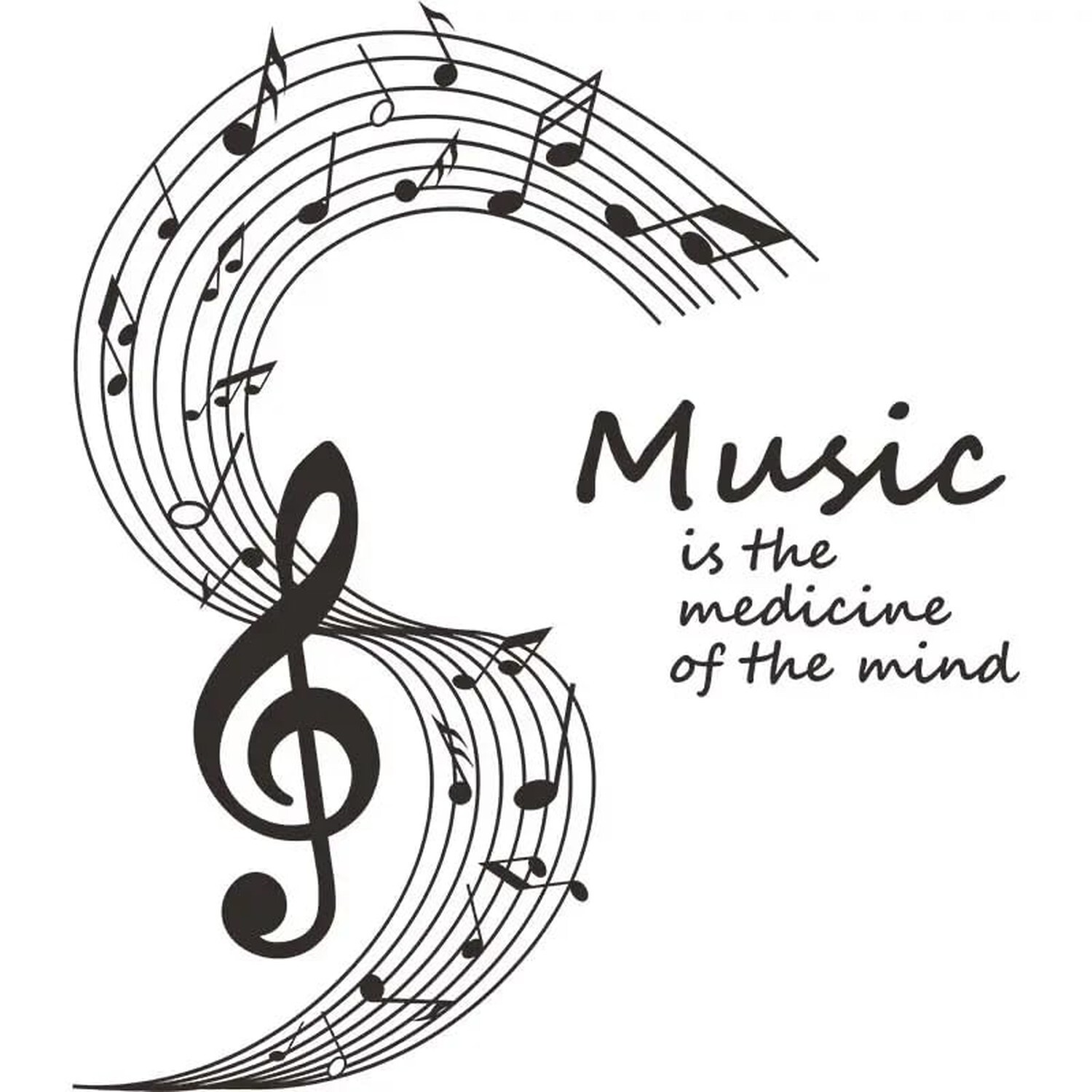 Large Music Notes Wall Decal Set – 20×18 Inch Vinyl Music Lovers Mural for Wa…
