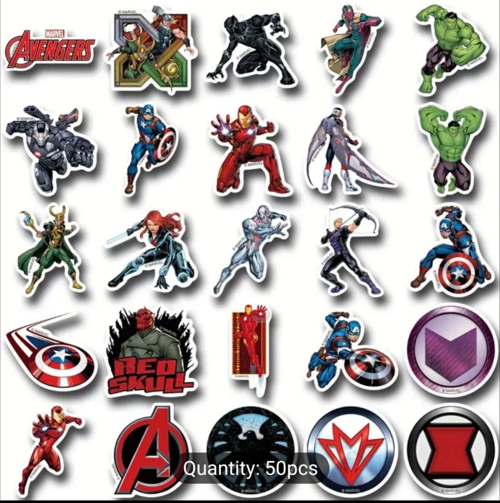 10 PCS Marvel Avengers (Unofficial) Superheroes Villains Stickers Mix BRAND NEW