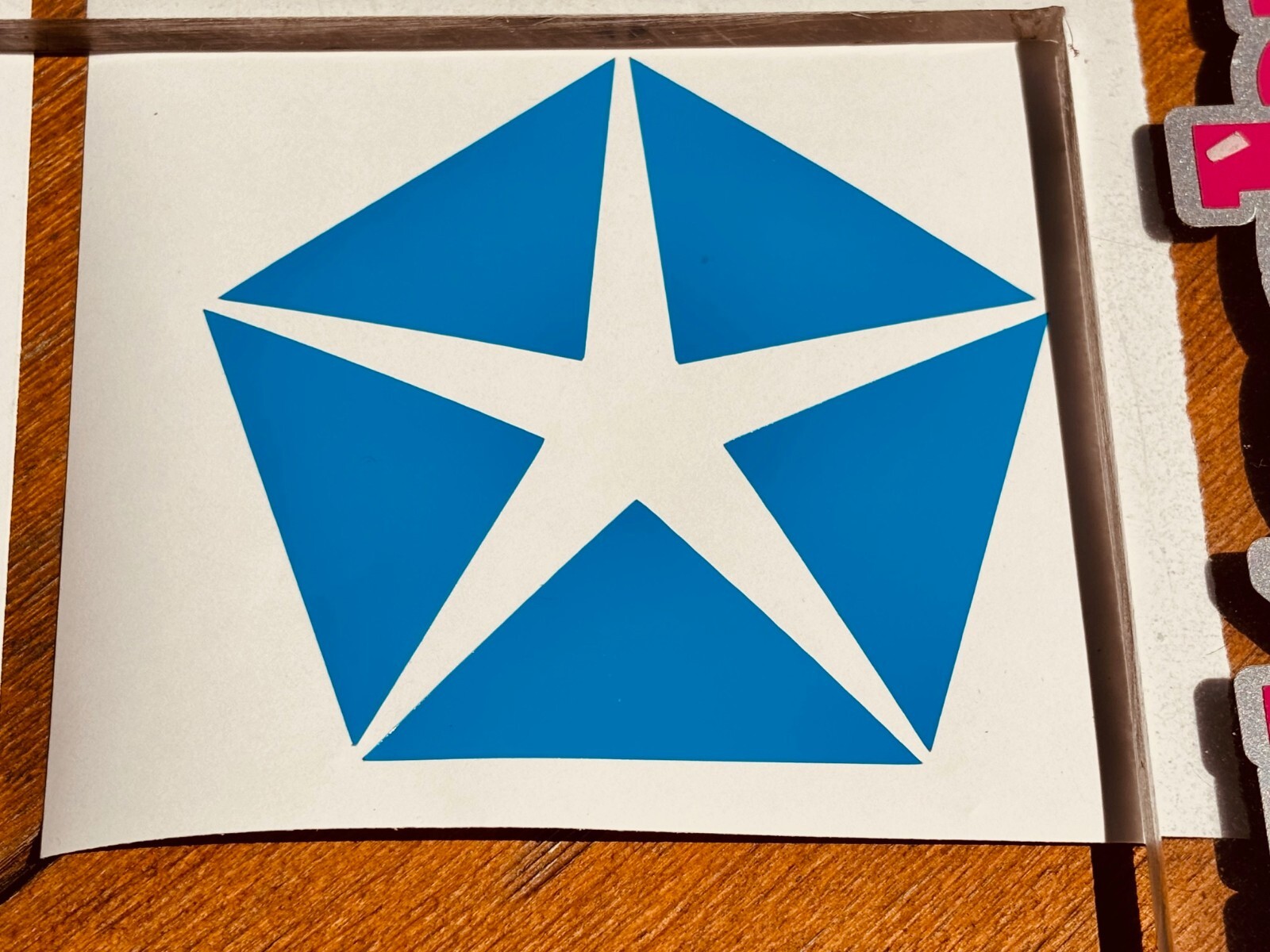 D0DGE PLYM0UTH Pentastar Decal 2 Styles LARGE Sizes & Many Colors
