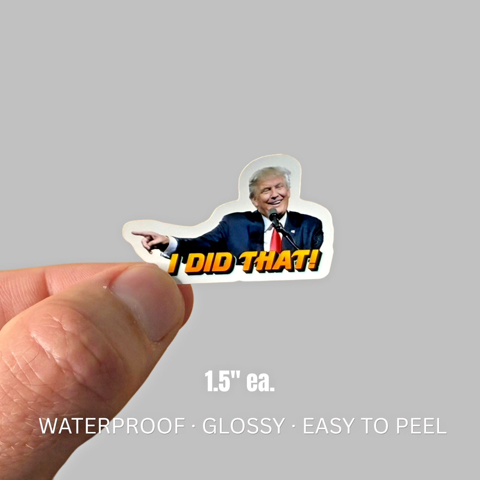 Trump I DID THAT Stickers 50 Pack Waterproof Political Anti Trump Decals 1.5"