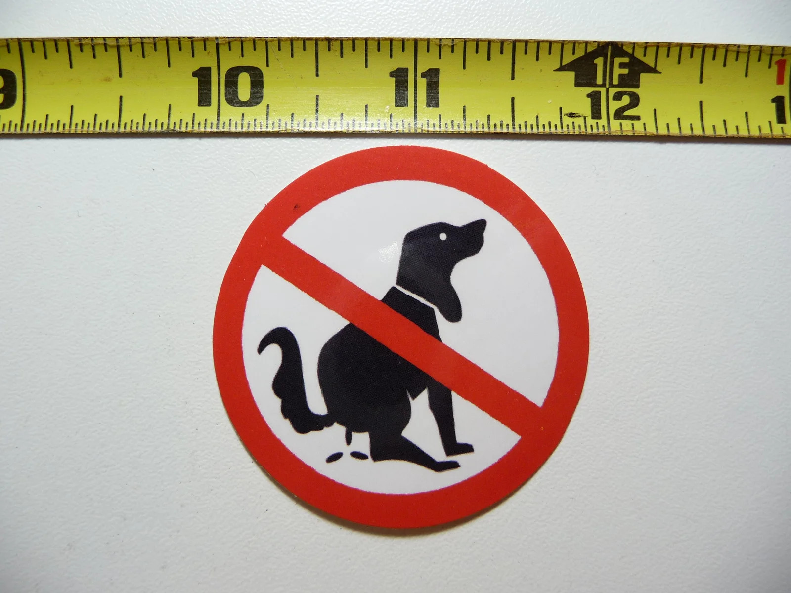 NO NOT ALLOWED PET WASTE BATHROOM SMALL STICKER DECAL JOB WORK PROHIBITED