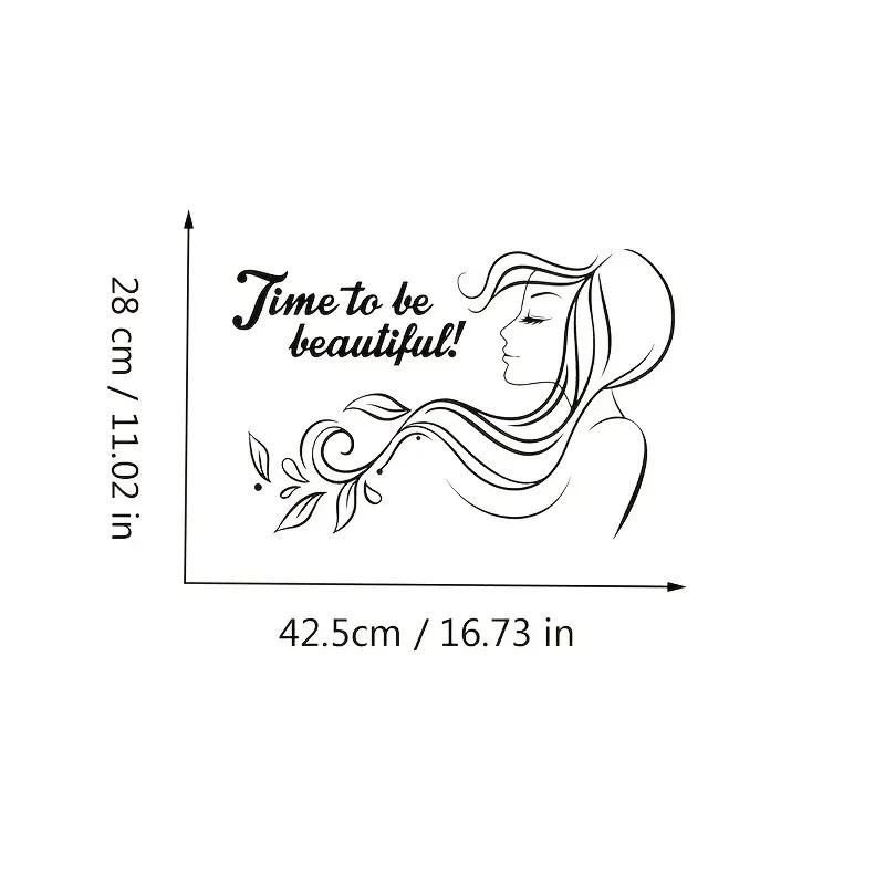 Wall Decal A Beauty Spa and Hair Salon: 'It'S Time To Embrace Beauty' for Your