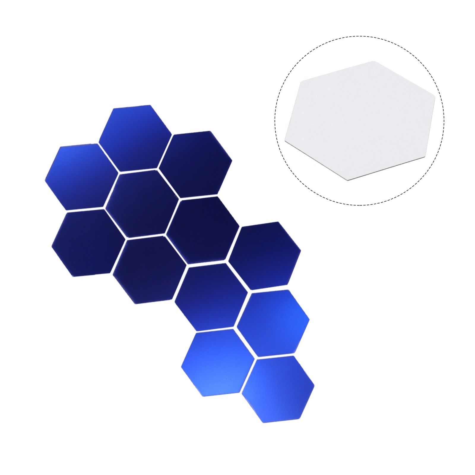Exquisite Hexagon Mirror Stickers Pack of 12 Perfect for Christmas and Carnival