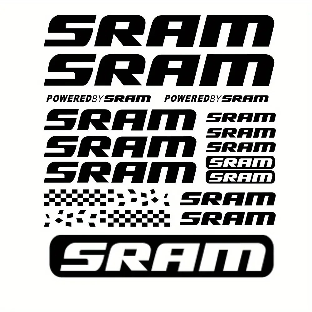 1SET Trendy SRAM – Themed Sticker Set, Eye Catching Holographic Decals for Bike