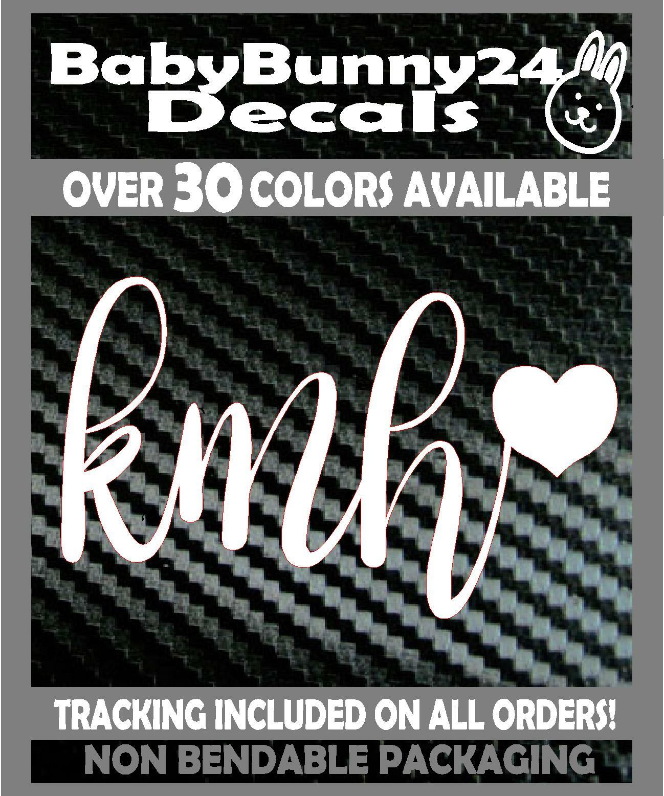 Initials Custom personalized monogram heart Decal Vinyl Sticker Car Truck Van