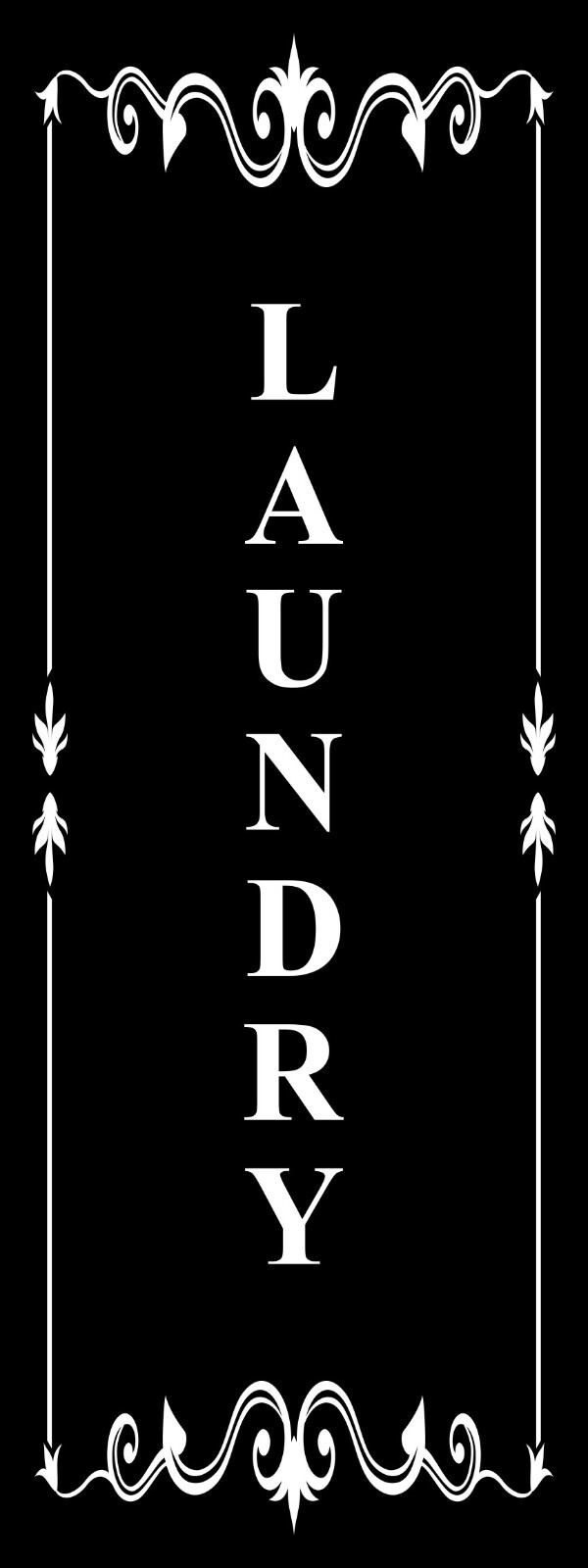 Laundry vertical vinyl door decal, sticker, wall art, farmhouse