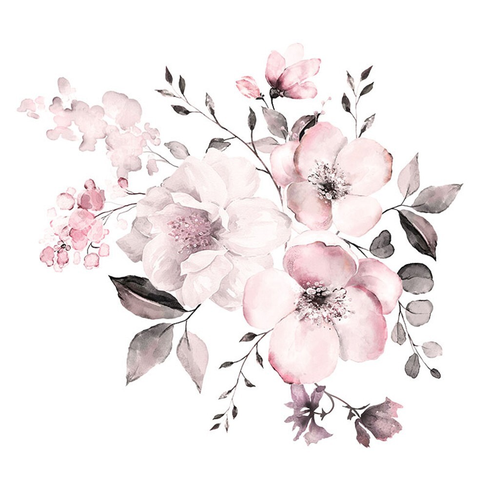 1*Set Of Pink Flowers Vinyl Decal Wall Sticker Mural DIY Art Room Home Decor