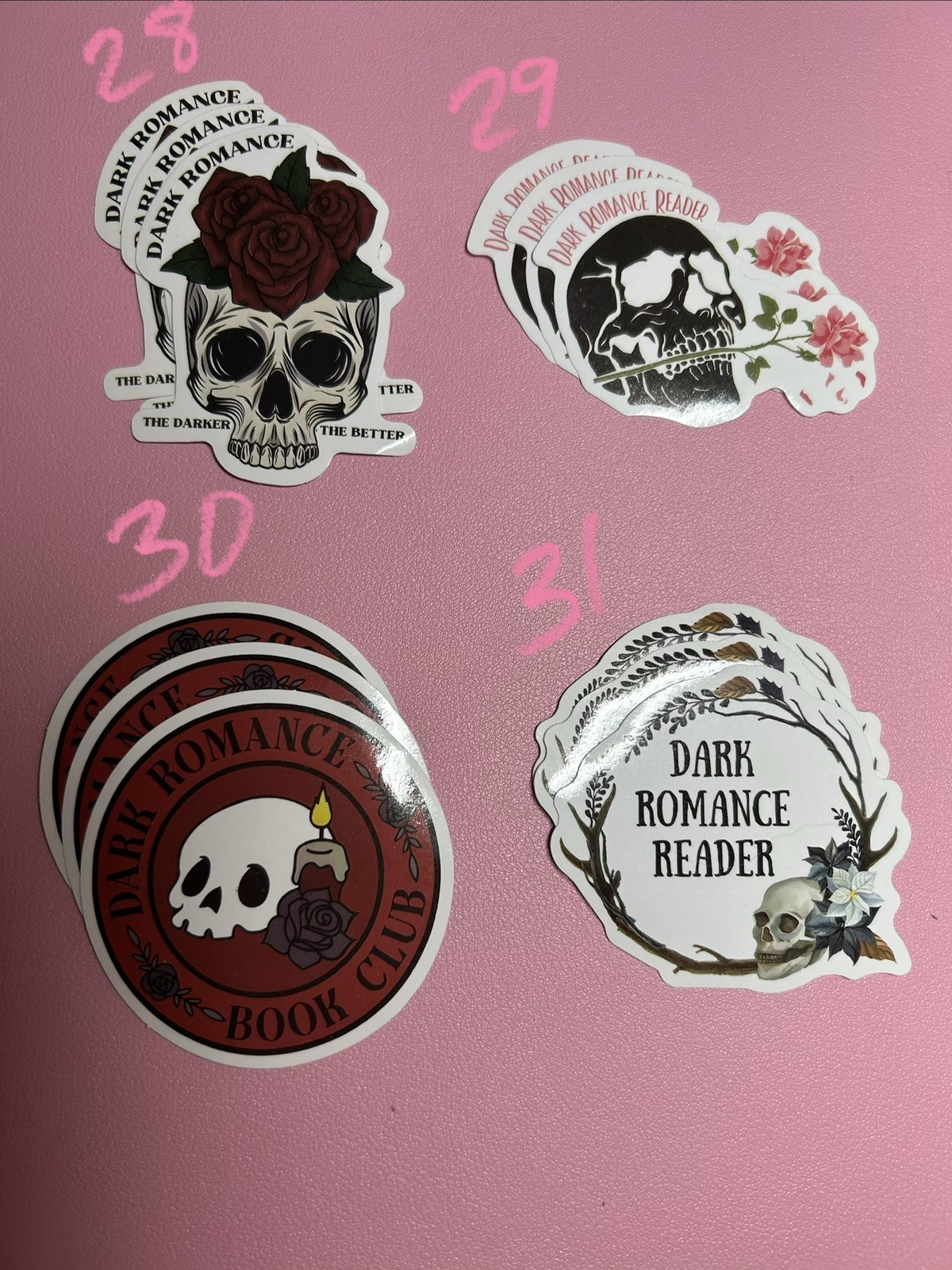 Skeleton Reading Book Stickers