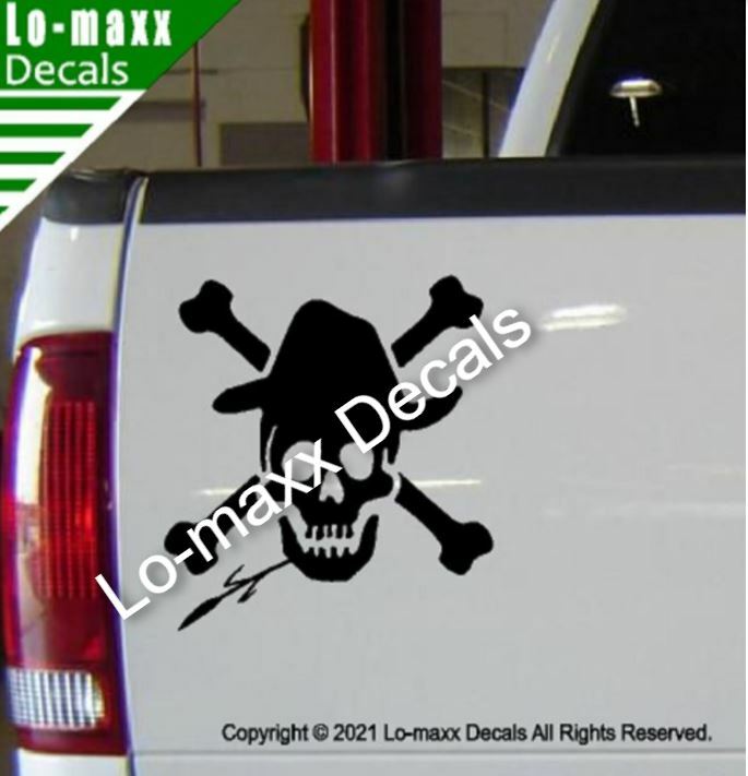 Country Boy Hillbilly Farmer Skull And Crossbones Original Die Cut Vinyl Decal
