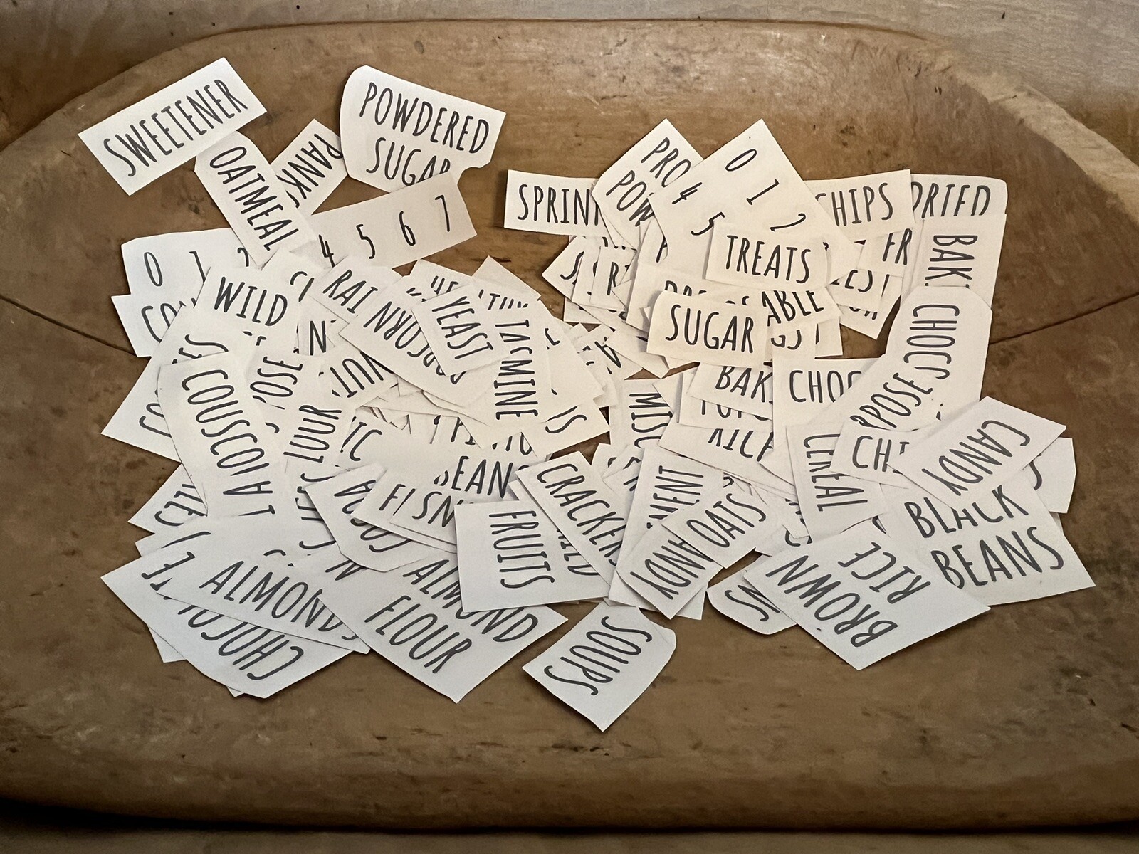 Farmhouse Single Pantry Organizing Labels Food Jar & Canister U PICK READ B132