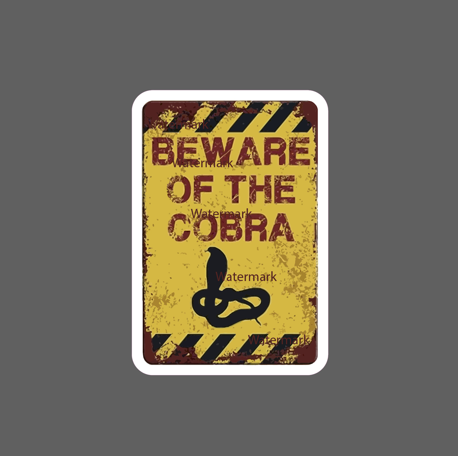Beware of Cobra Sticker Snake Caution NEW – Buy Any 4 For $1.75 EACH Storewide!