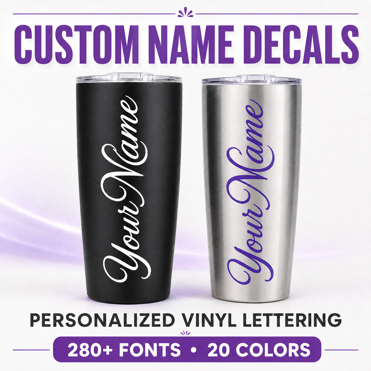 Personalized Name Custom Vinyl Decal For Your Tumbler Water Bottle Cup Sticker