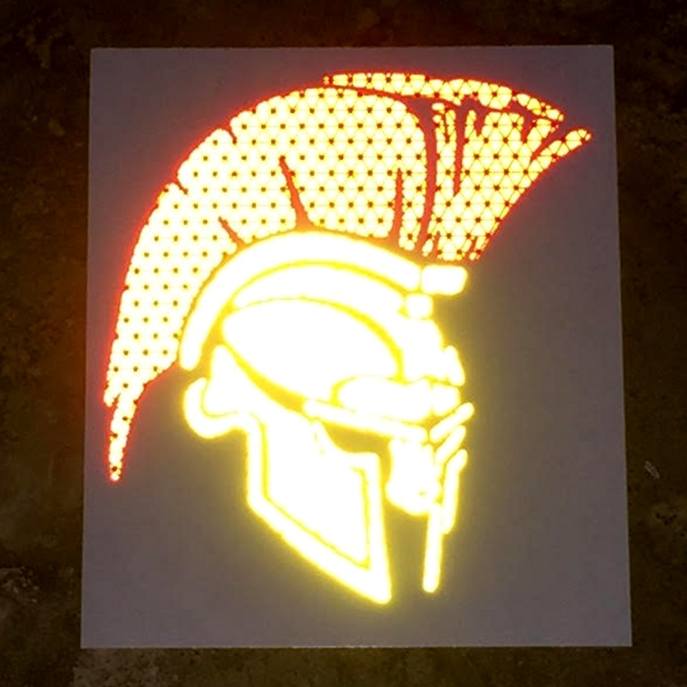 High Intensity REFLECTIVE Spartan Trojan Helmet Decals Stickers Window Car Bike