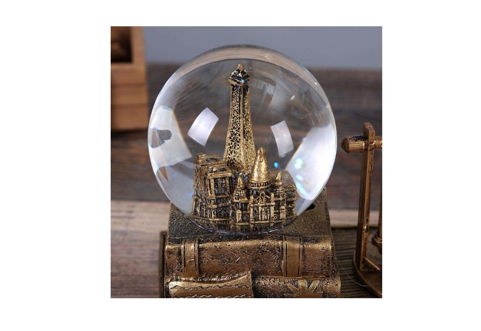 Sajani Music Crystal Snow Globe with Hourglass Timer, Vintage hour Glass