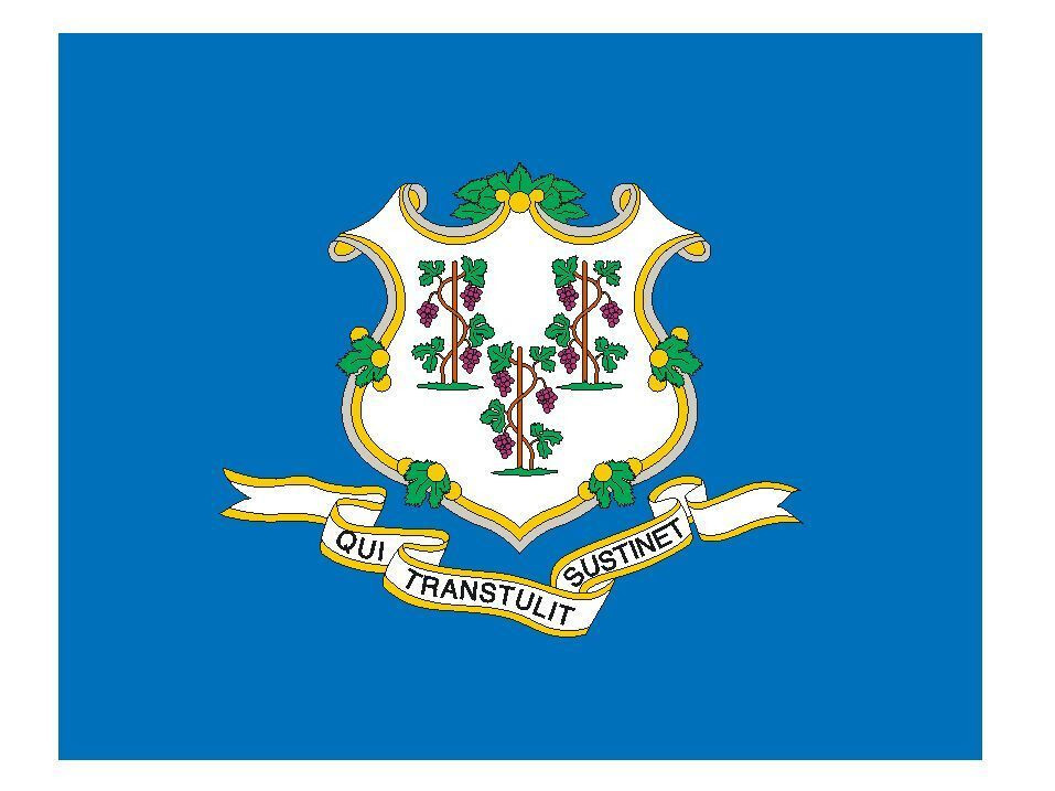 Connecticut State Flag Sticker Decal F115