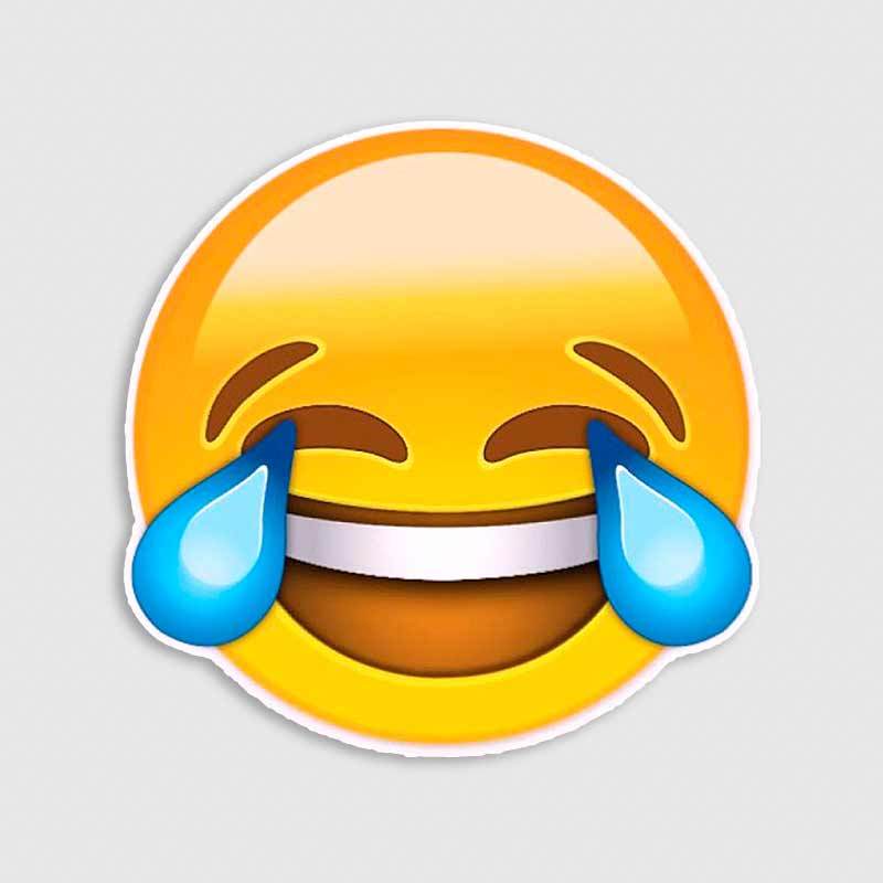 Emoji Tears Of Joy Face Decal for Yeti Tumbler Ozark Trail Cup Phone Sticker