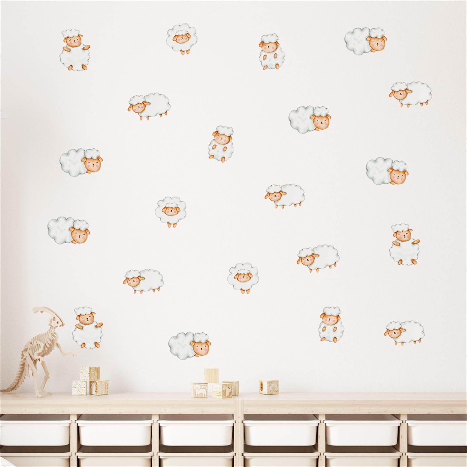 Cute Cartoon Sheep Wall Decals Sheep Wall Stickers Children's Baby Room Kinde…