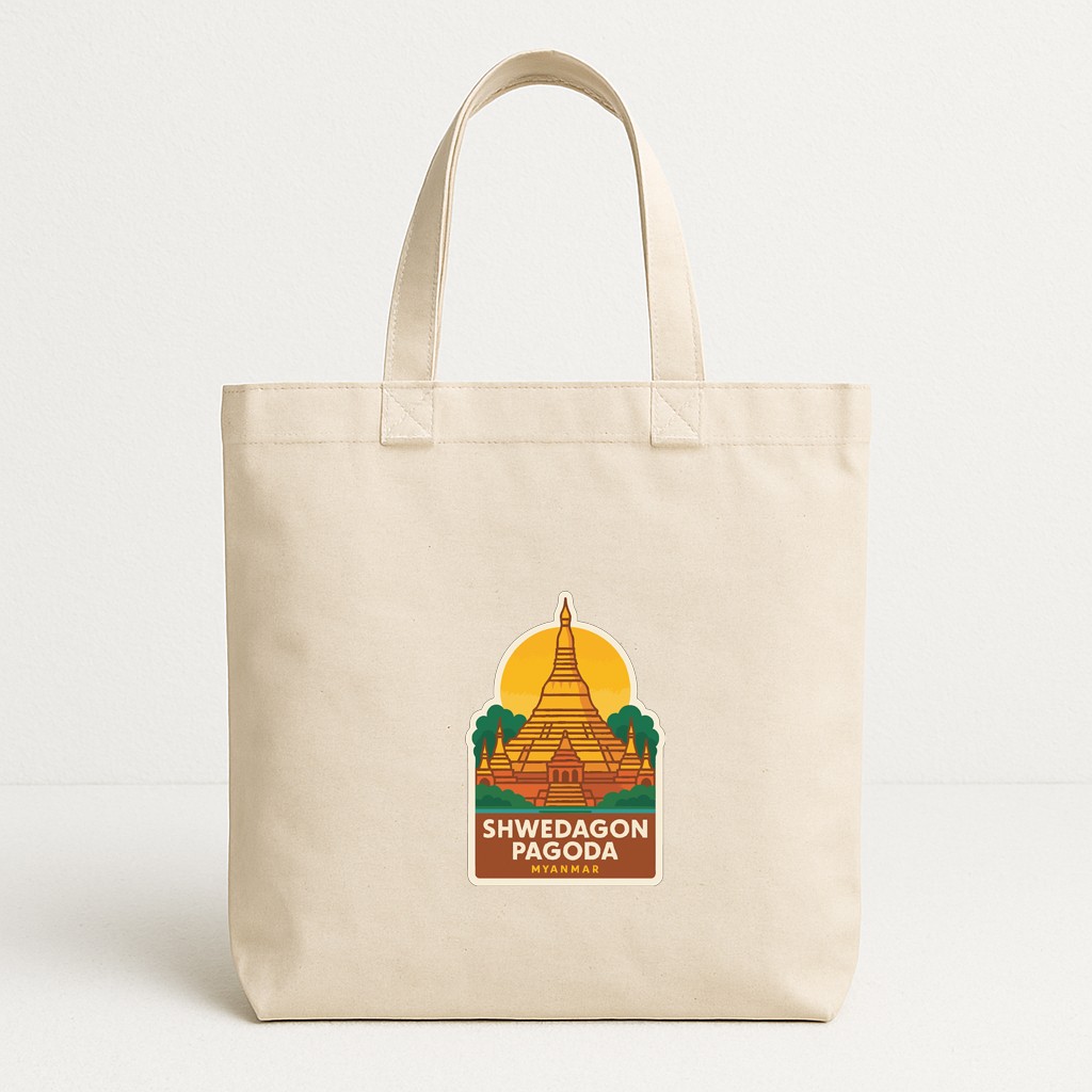 Shwedagon Pagoda Myanmar Iron On Heat Transfer Vinyl HTV Die-Cut Symbolic