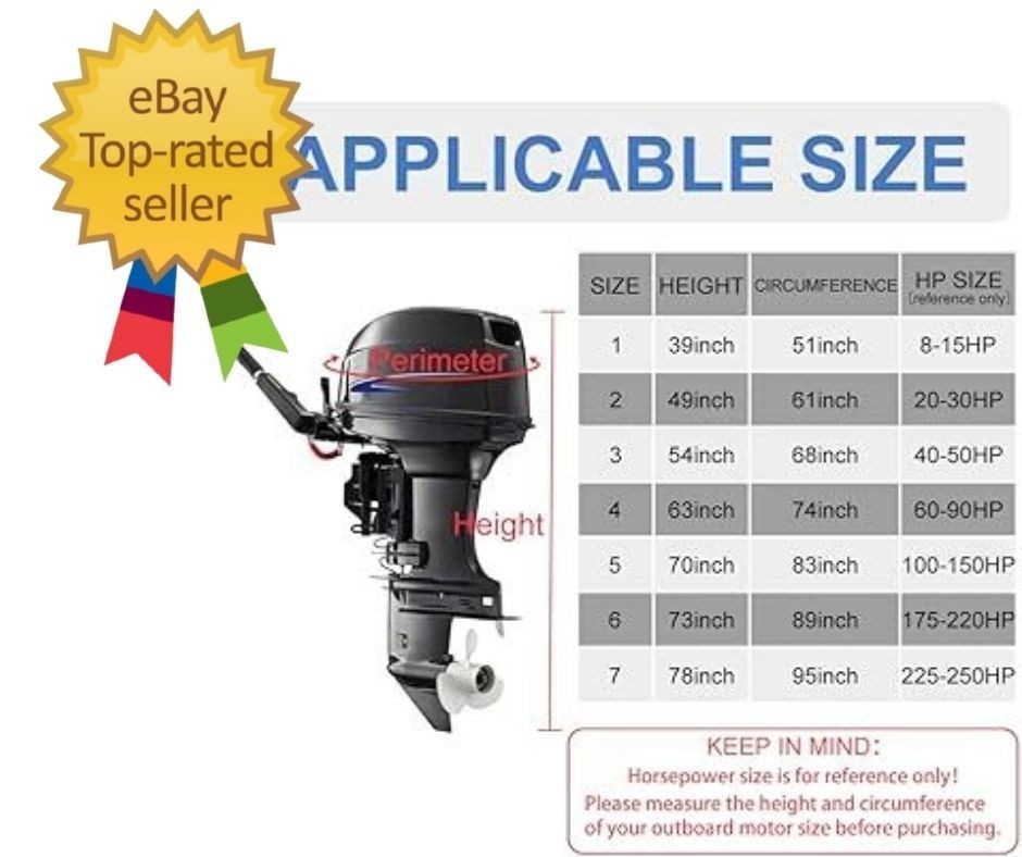 600D Fade and Crack Resistant Trailerable Full Outboard Motor Cover… Fast Ship