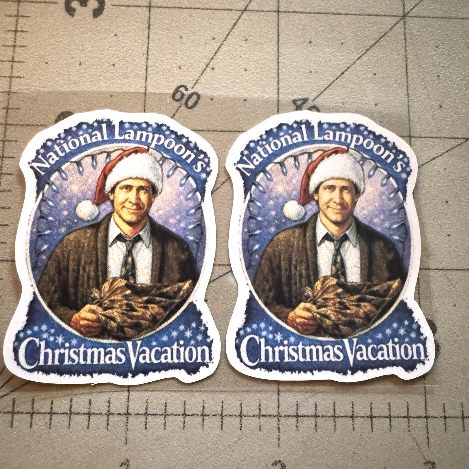 Clark Griswold Merry Christmas Vacation Movie Die-Cut Vinyl Sticker 2-Pack!