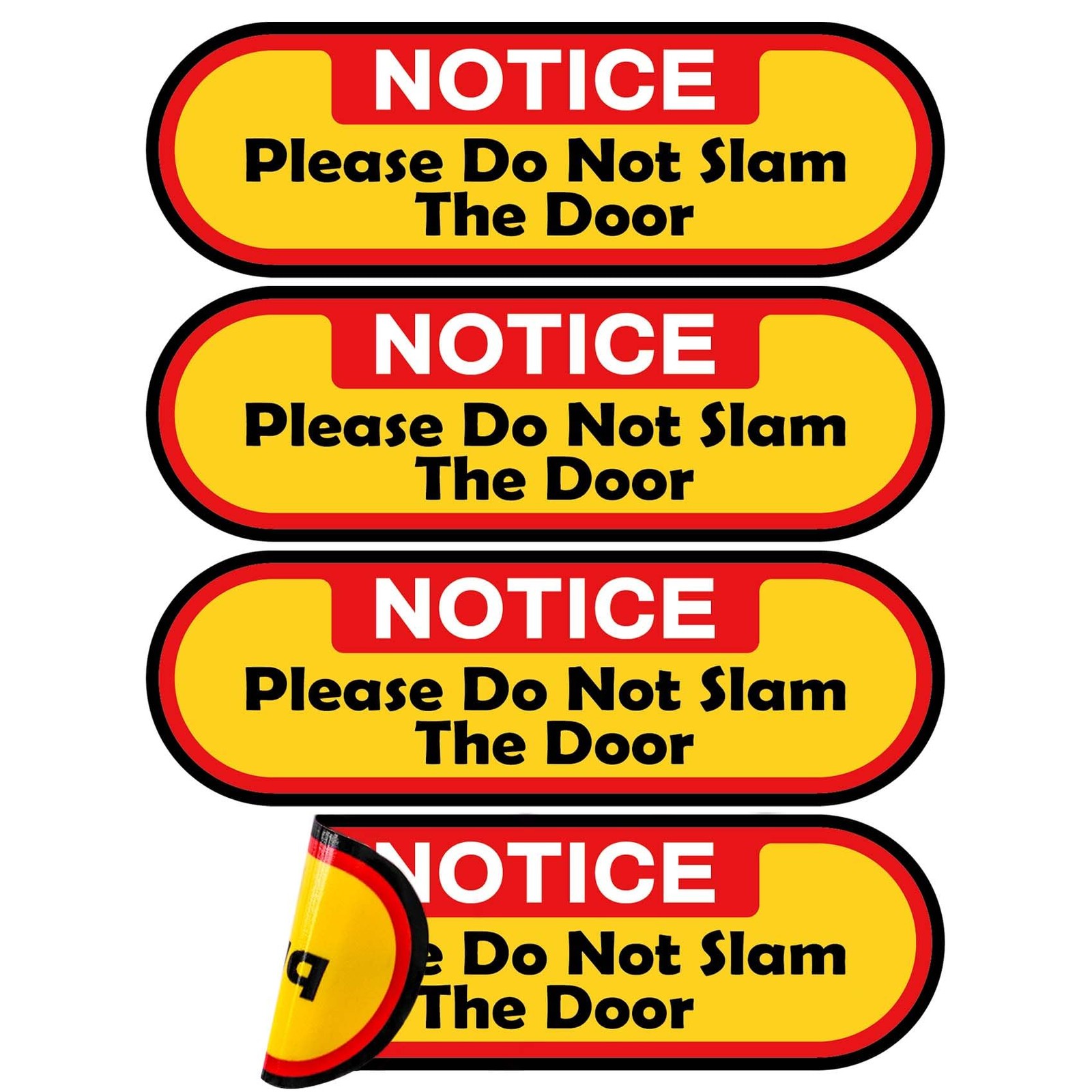 Please Do Not Slam The Door Vinyl Stickers for Car, 4Pcs 5×1.7inches Decal for