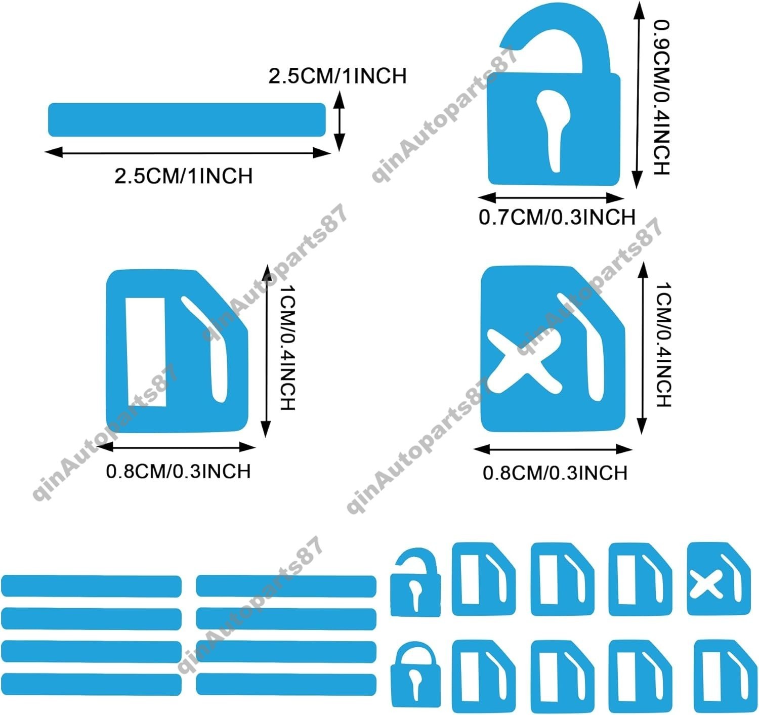 Car Sticker Car Door Window Switch Luminous Sticker Night Safety Accessories