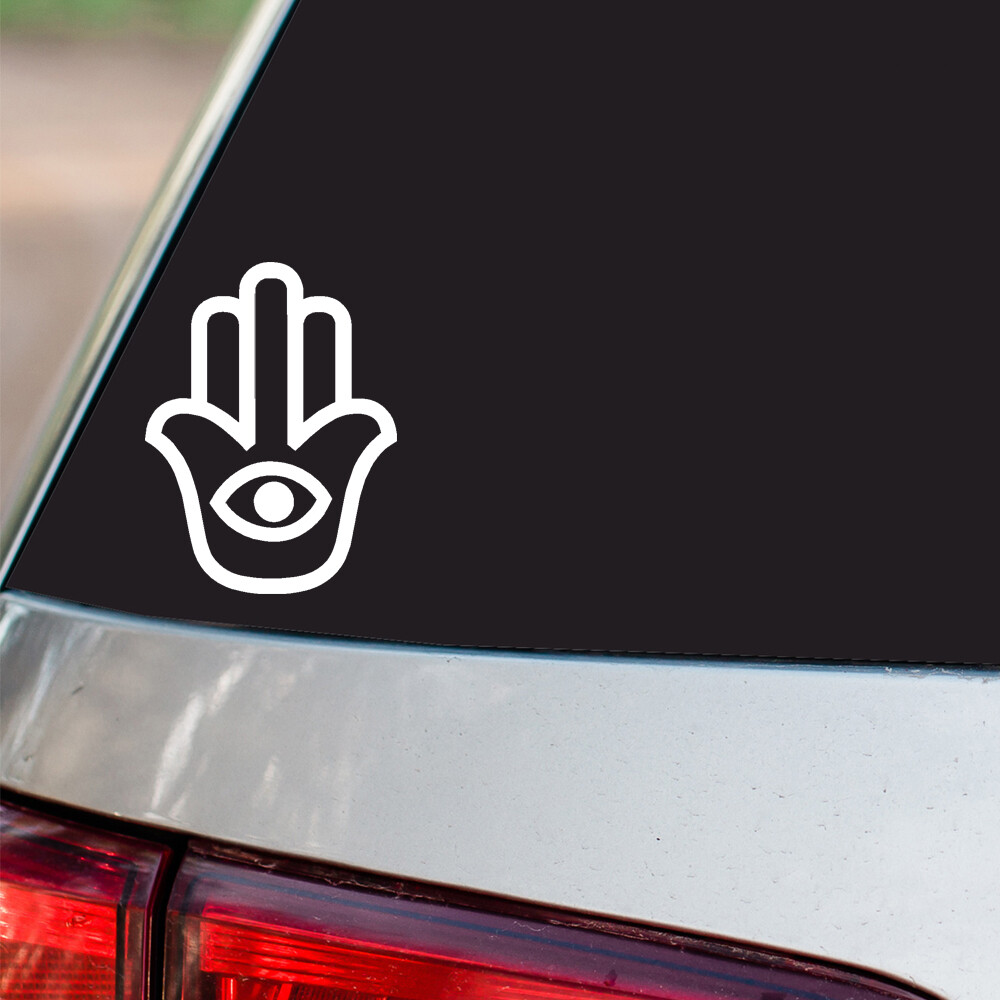 Fatima's Hand Sticker The Hamsa Religious all chrome & regular vinyl colors