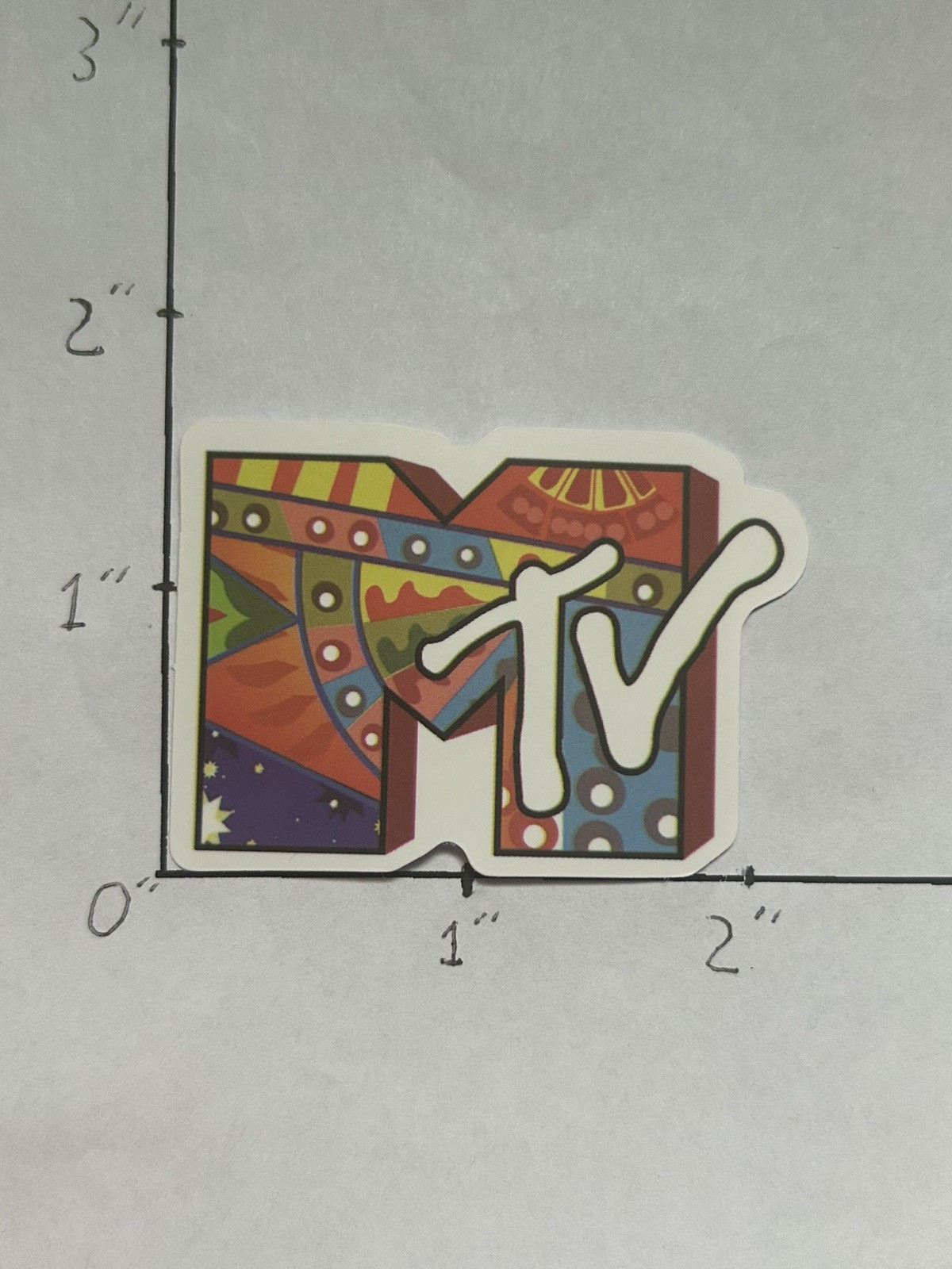 MTV Logo Sticker Bomb Vinyl Laptop Waterbottle Luggage Decal