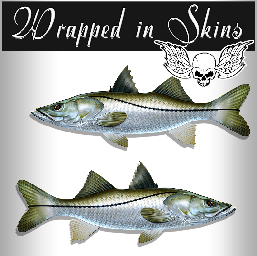 Snook Decals Fish Stickers Tackle Box Fishing Stickers RV Decals AFP-0064