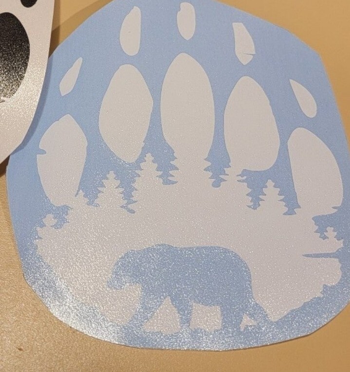 Bear Vinyl Decals Your Choice of pattern & color