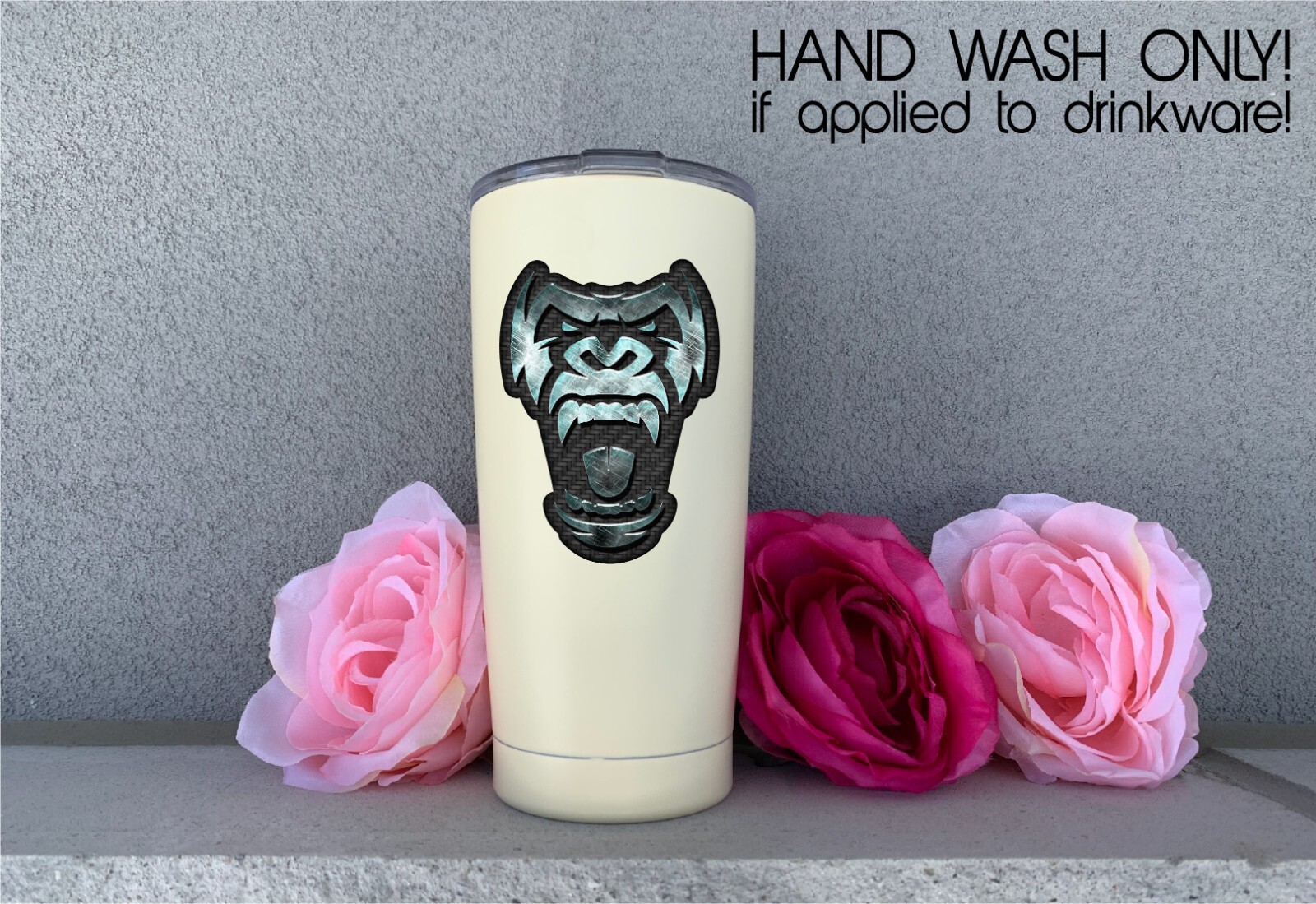 Gorilla Roar Decal Sticker Ape Monkey Wildlife Team Animals Pride Tough Wild