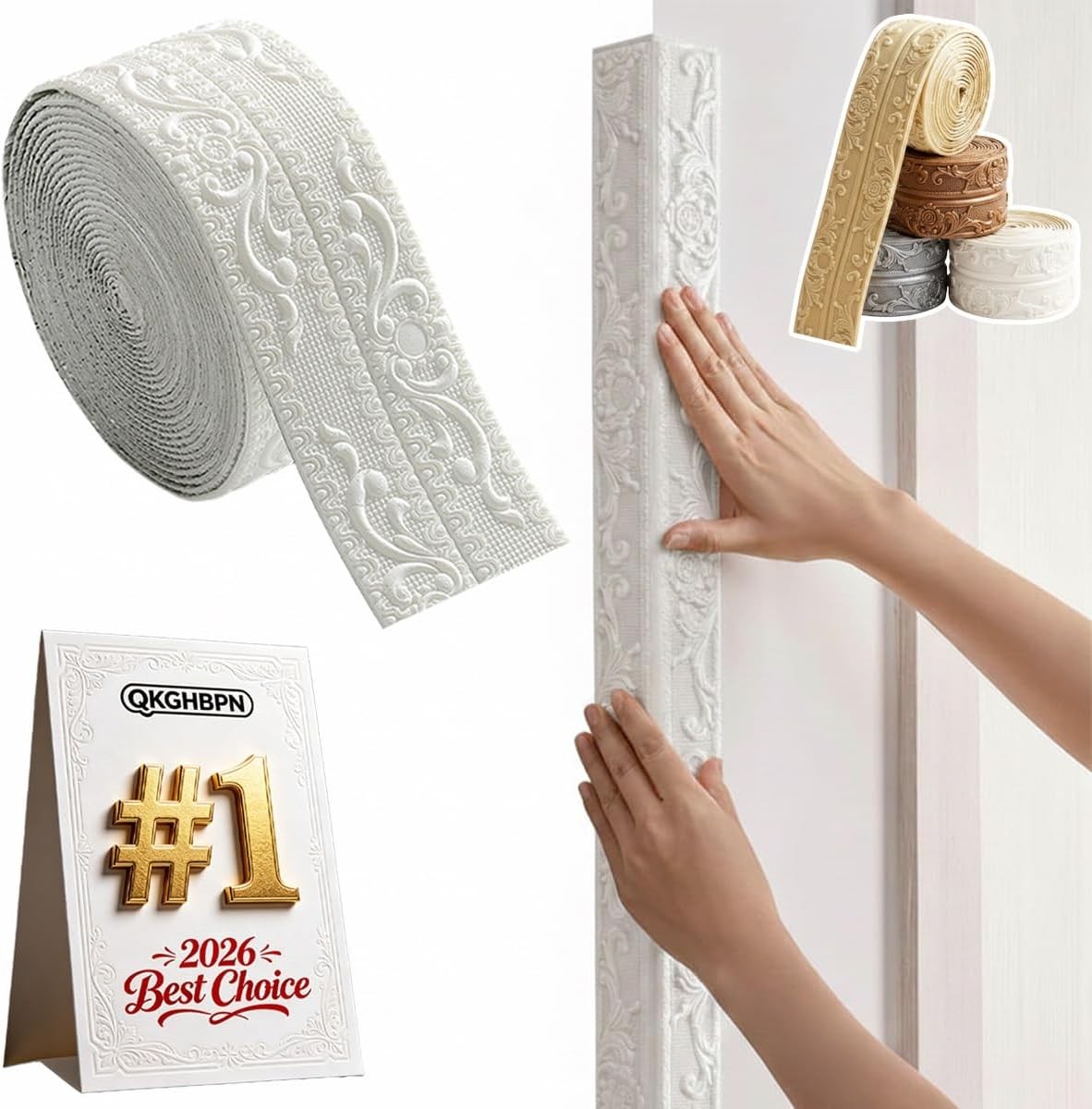 32.8 Ft DIY Decorative Border Tape for Walls & Furniture,Self Adhesive Trim