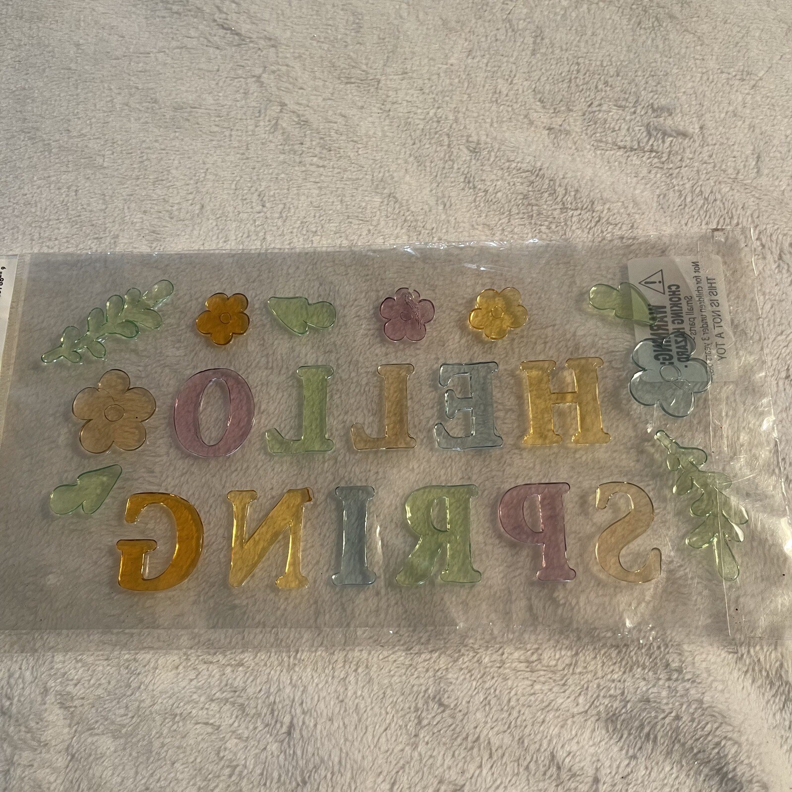 Window Gel Clings Hello Spring Flowers Teacher Supply Decor