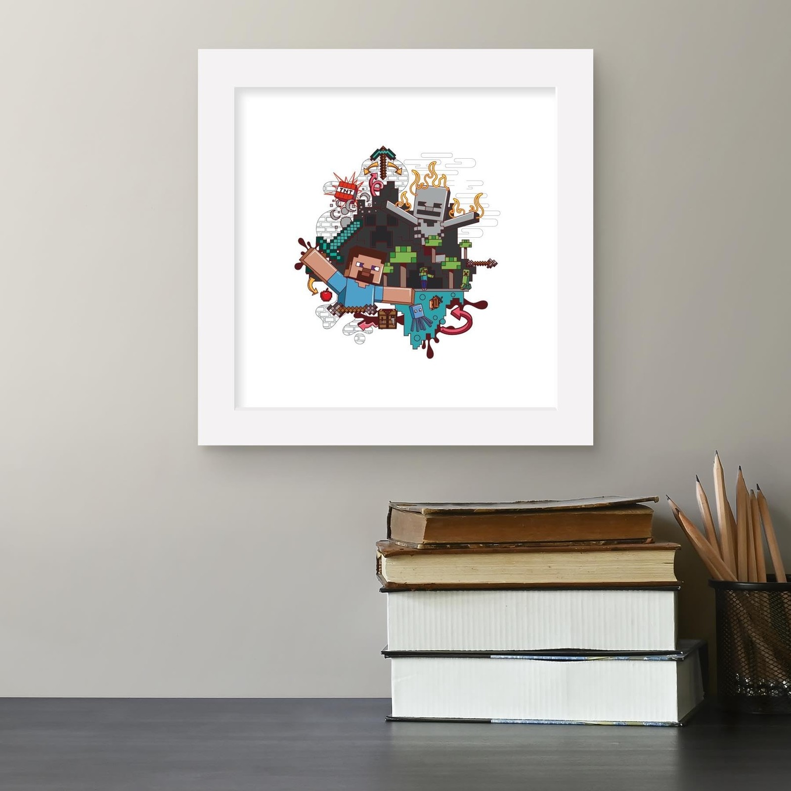 Trends International Gallery Pops Minecraft – Funtage Player Steve Wall Art W…