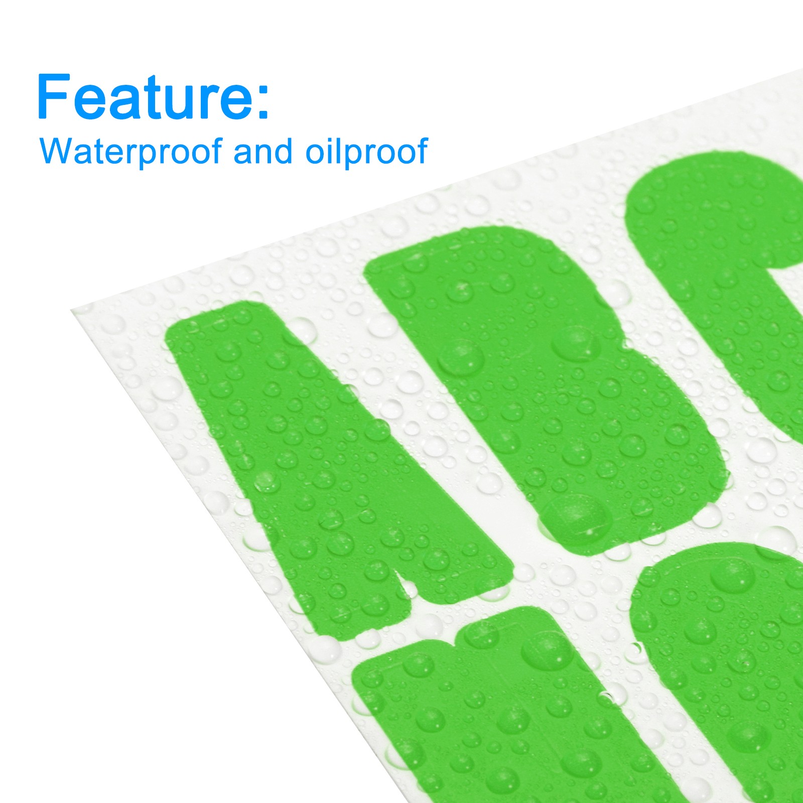 4 Sheets Letter Stickers Vinyl Letters for Indoor/Outside Sticker Decal Green
