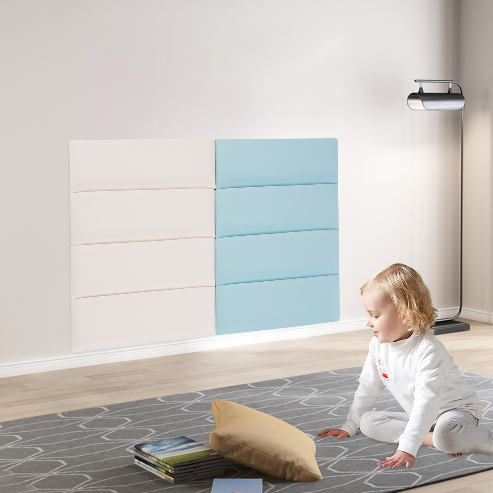 Wall Panels Pack of 8 Self-Adhesive Wall Panel, Anti-collision Wall Padding
