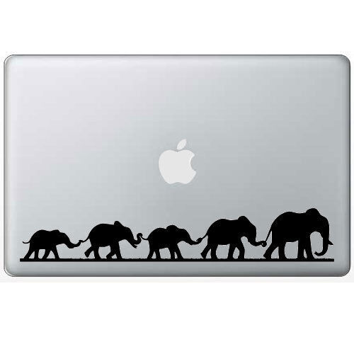 Cute Elephant Family Vinyl Decal Sticker for Macbook Laptop Car Window Wall Door