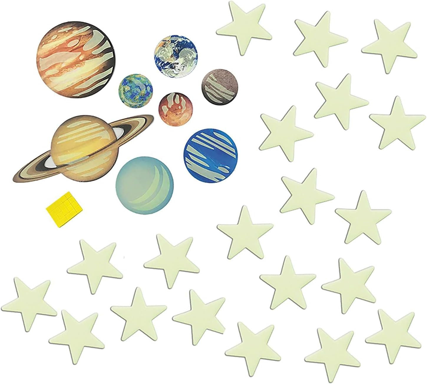 : Glow: Planets & Nova Star – 20 Glow-in-The-Dark Wall & Ceiling Stick-Ons, L…