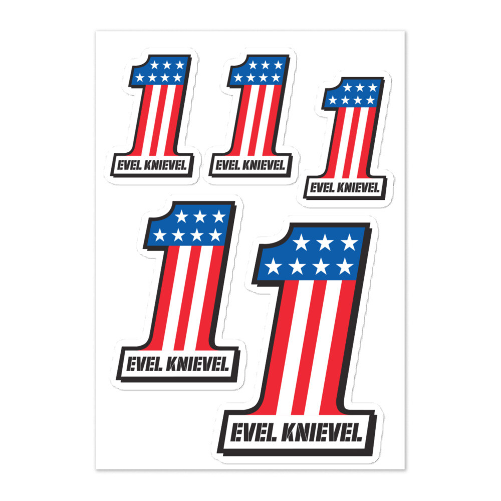 Evel Knievel #1 Mixed Size Pack of Stickers