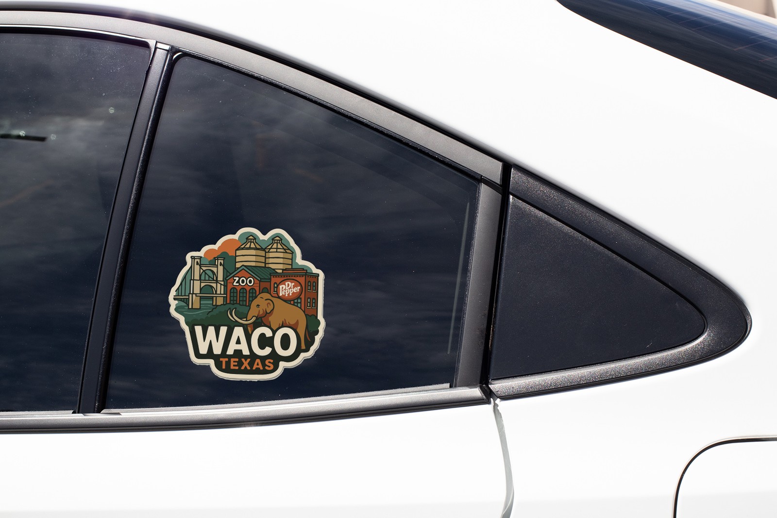 Waco Texas Sticker Decal Vinyl Die-Cut City Skyline Landmark Design