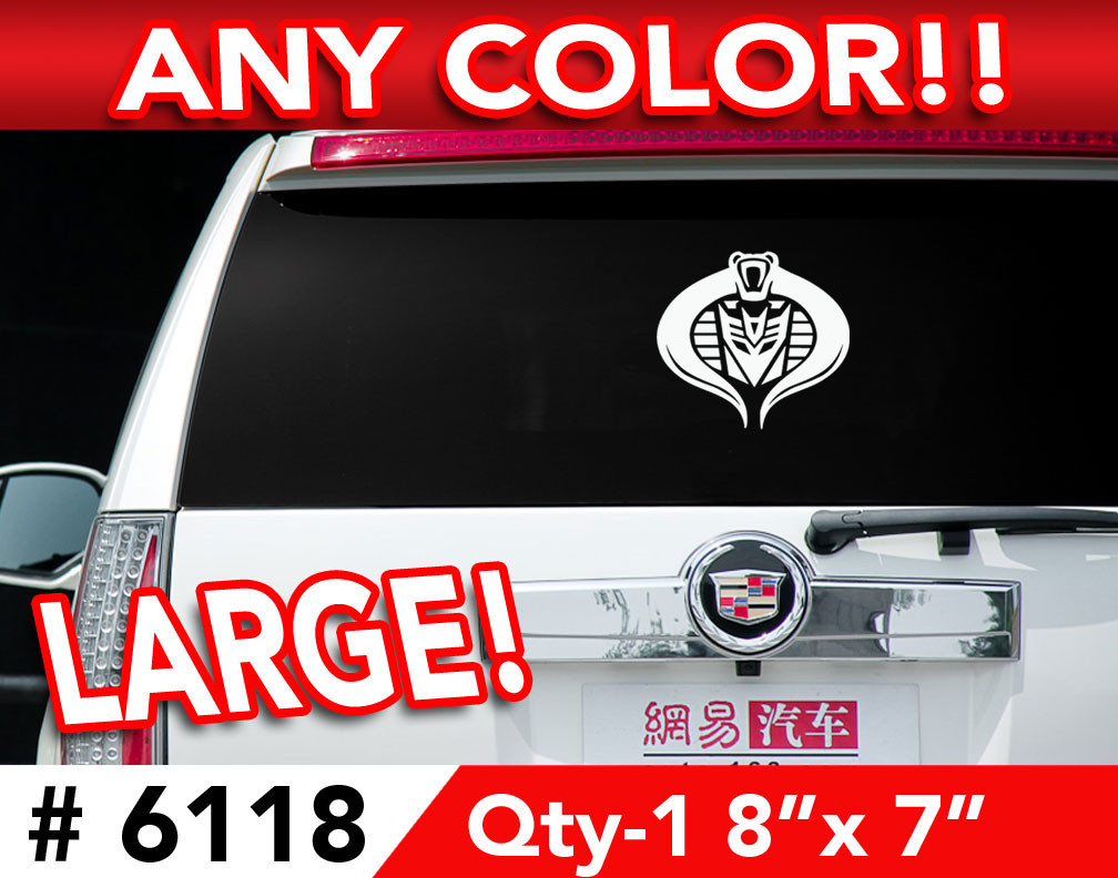 TRANSFORMERS DECEPTICON COBRA LARGE DECAL STICKER 8"h x 7"w Any 1 Color