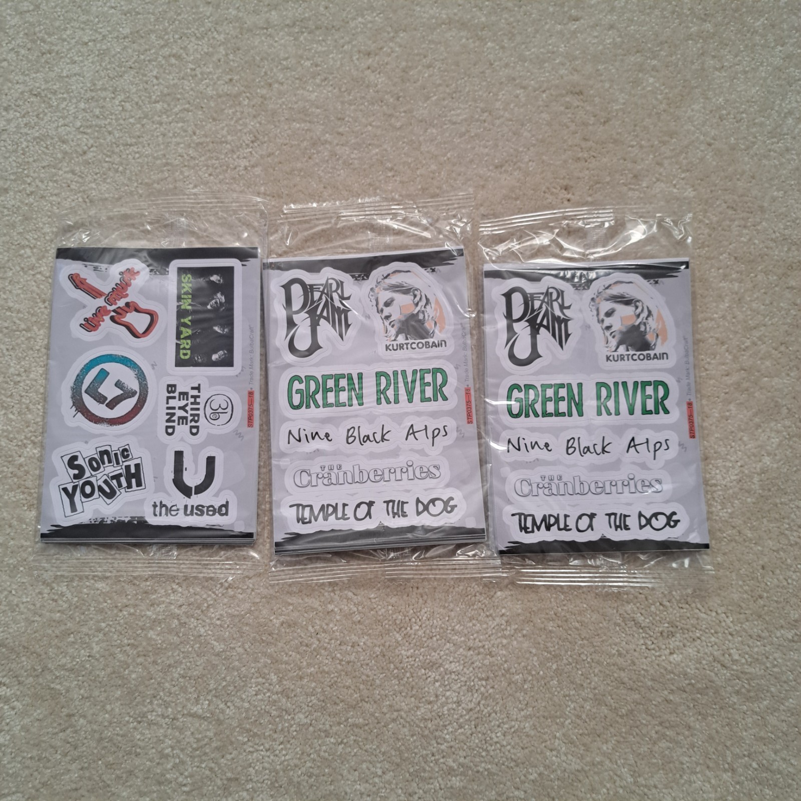 Bulbacraft 3 packs Grunge Stickers, 90'S Grunge Music, Rock Stickers, Rock Band