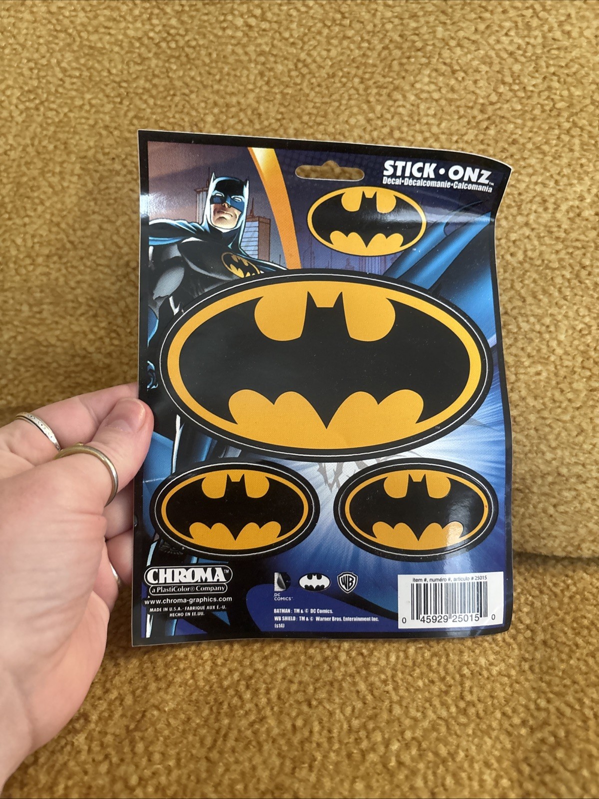 DC Comics Batman Logo Car Emblem 3-Pack Multi-Color