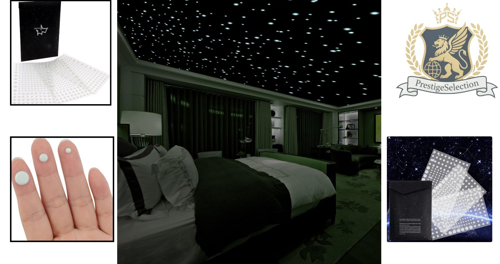 Enchanting 3D Domed Glow-in-the-Dark Stars – 606 Green Stickers for Kids' Rooms